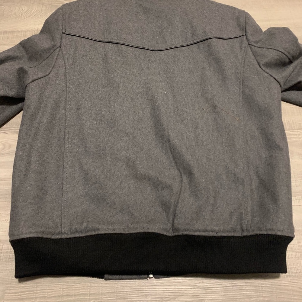 Black Rivet Jacket Coat Full Zipper - Picture 3 of 5